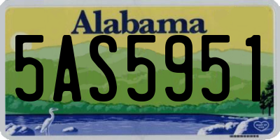 AL license plate 5AS5951