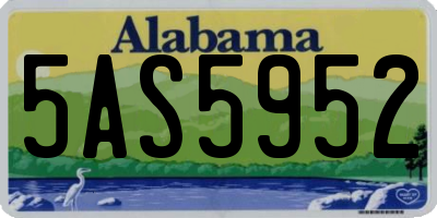 AL license plate 5AS5952