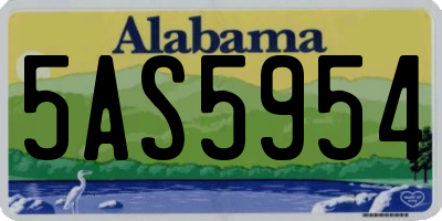 AL license plate 5AS5954