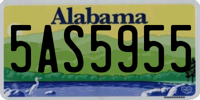 AL license plate 5AS5955