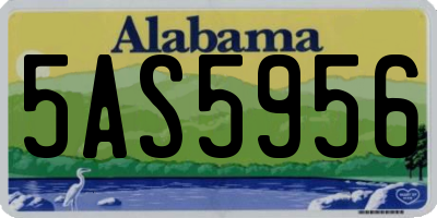 AL license plate 5AS5956
