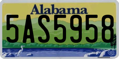 AL license plate 5AS5958