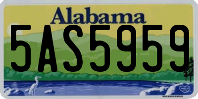 AL license plate 5AS5959