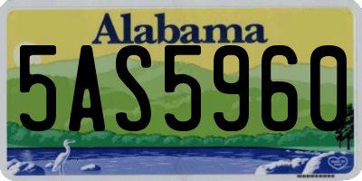AL license plate 5AS5960