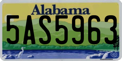 AL license plate 5AS5963