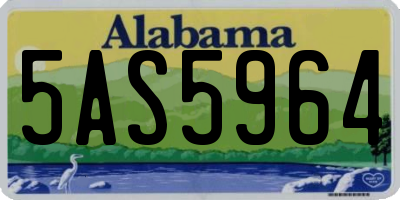 AL license plate 5AS5964