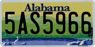 AL license plate 5AS5966