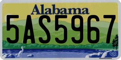 AL license plate 5AS5967