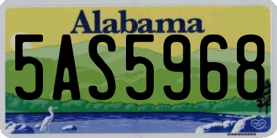 AL license plate 5AS5968