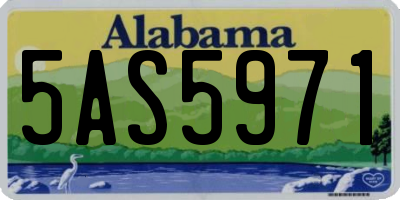 AL license plate 5AS5971