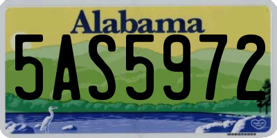 AL license plate 5AS5972