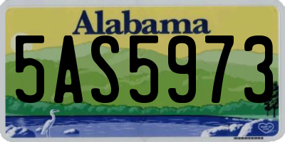 AL license plate 5AS5973