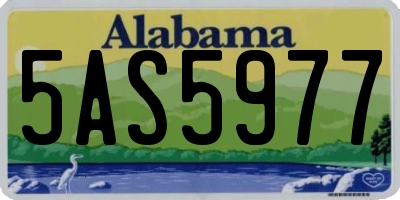 AL license plate 5AS5977