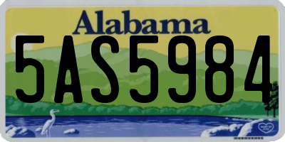 AL license plate 5AS5984