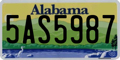 AL license plate 5AS5987