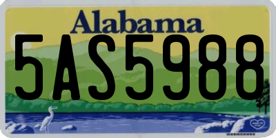 AL license plate 5AS5988