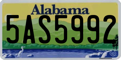AL license plate 5AS5992