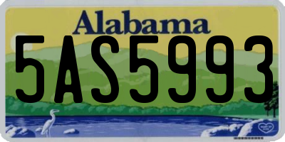 AL license plate 5AS5993