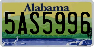 AL license plate 5AS5996