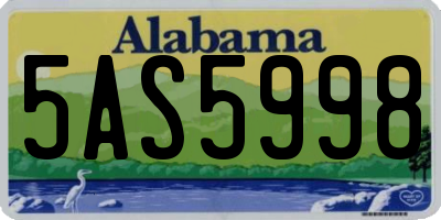 AL license plate 5AS5998