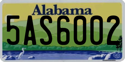 AL license plate 5AS6002
