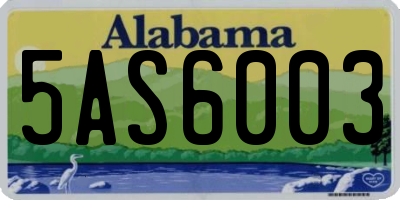 AL license plate 5AS6003