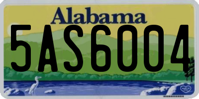 AL license plate 5AS6004