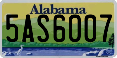 AL license plate 5AS6007