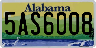 AL license plate 5AS6008