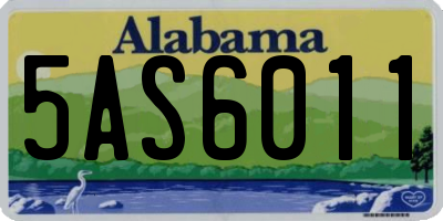 AL license plate 5AS6011