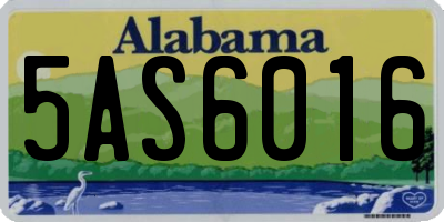 AL license plate 5AS6016