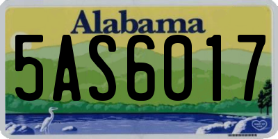 AL license plate 5AS6017