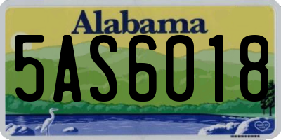 AL license plate 5AS6018