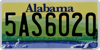 AL license plate 5AS6020