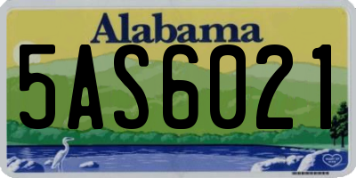 AL license plate 5AS6021