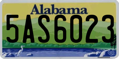 AL license plate 5AS6023
