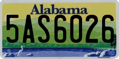 AL license plate 5AS6026