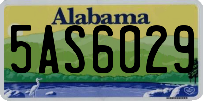 AL license plate 5AS6029