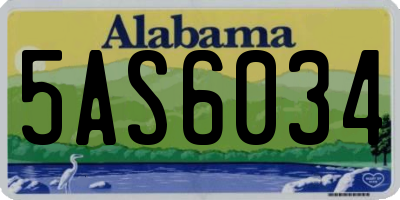AL license plate 5AS6034