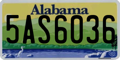 AL license plate 5AS6036