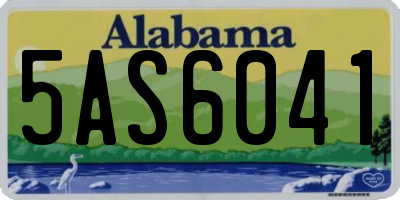 AL license plate 5AS6041