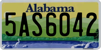 AL license plate 5AS6042