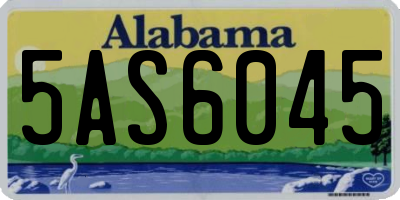 AL license plate 5AS6045
