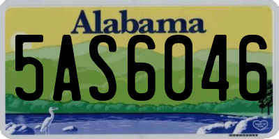 AL license plate 5AS6046