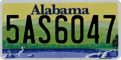 AL license plate 5AS6047