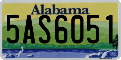 AL license plate 5AS6051