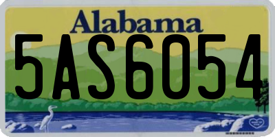 AL license plate 5AS6054