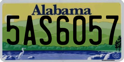 AL license plate 5AS6057