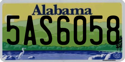 AL license plate 5AS6058