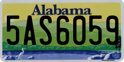 AL license plate 5AS6059